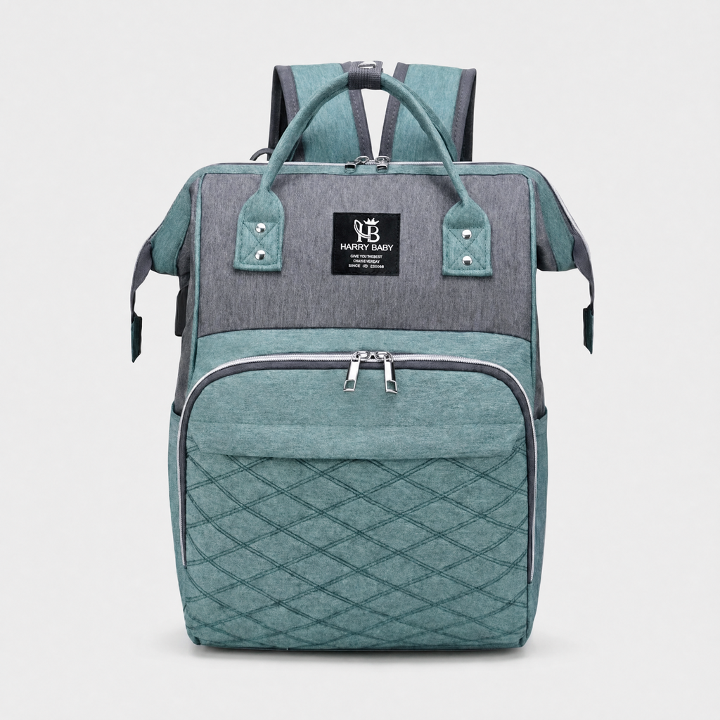 Sac à dos à langer tissu Oxford avec poches latérales