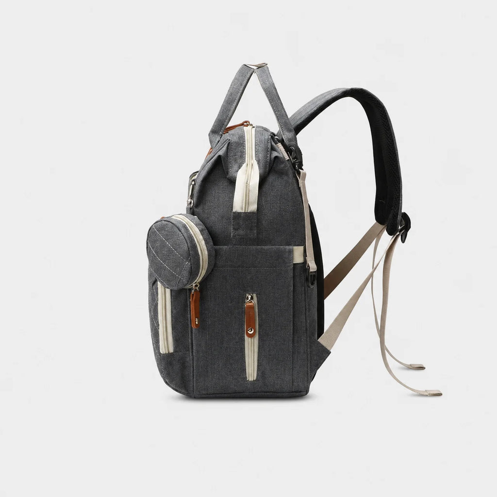 Sac à dos à langer tissu Oxford avec pochette suspendue