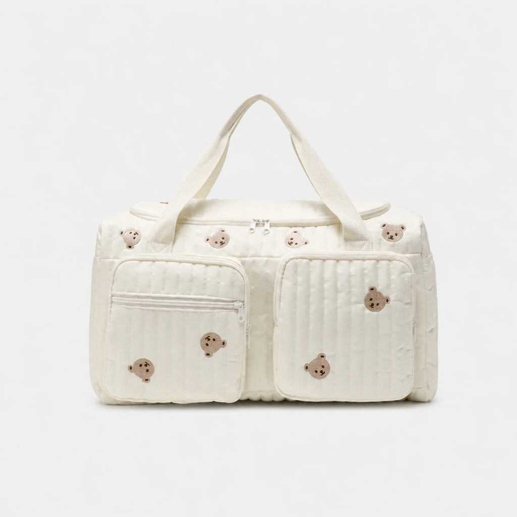 Sac à langer coton matelassé avec deux poches avant