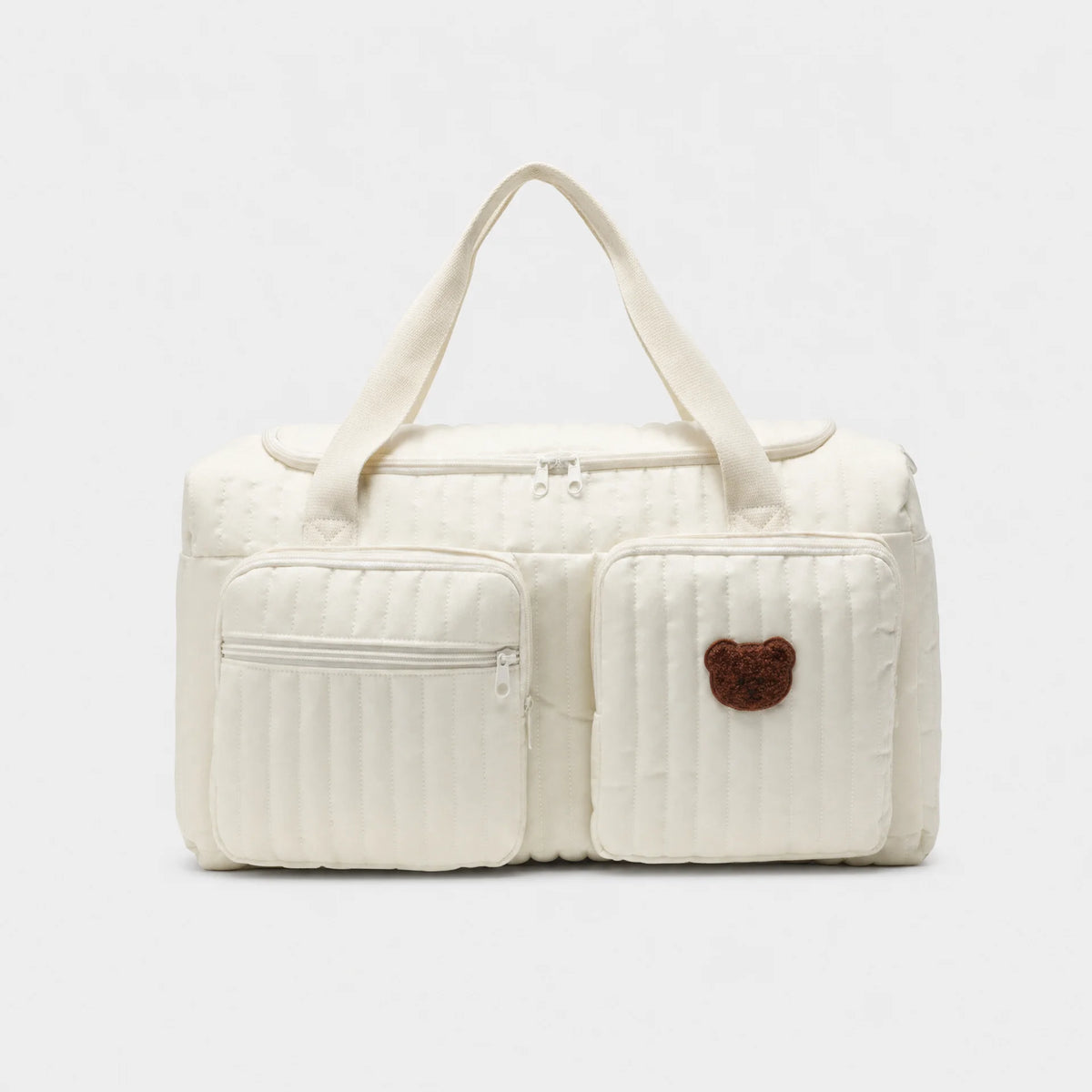 Sac à langer coton matelassé avec deux poches avant