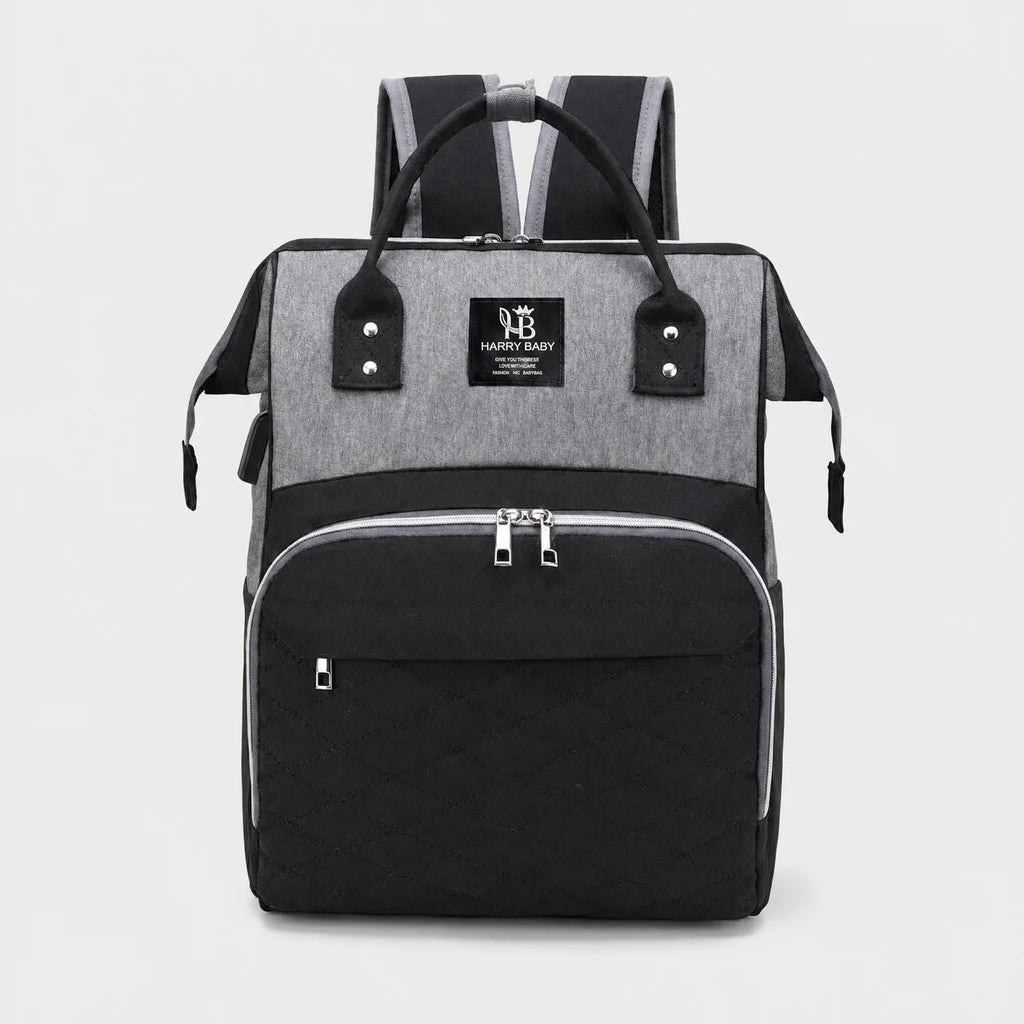 Sac à dos à langer tissu Oxford avec poches latérales