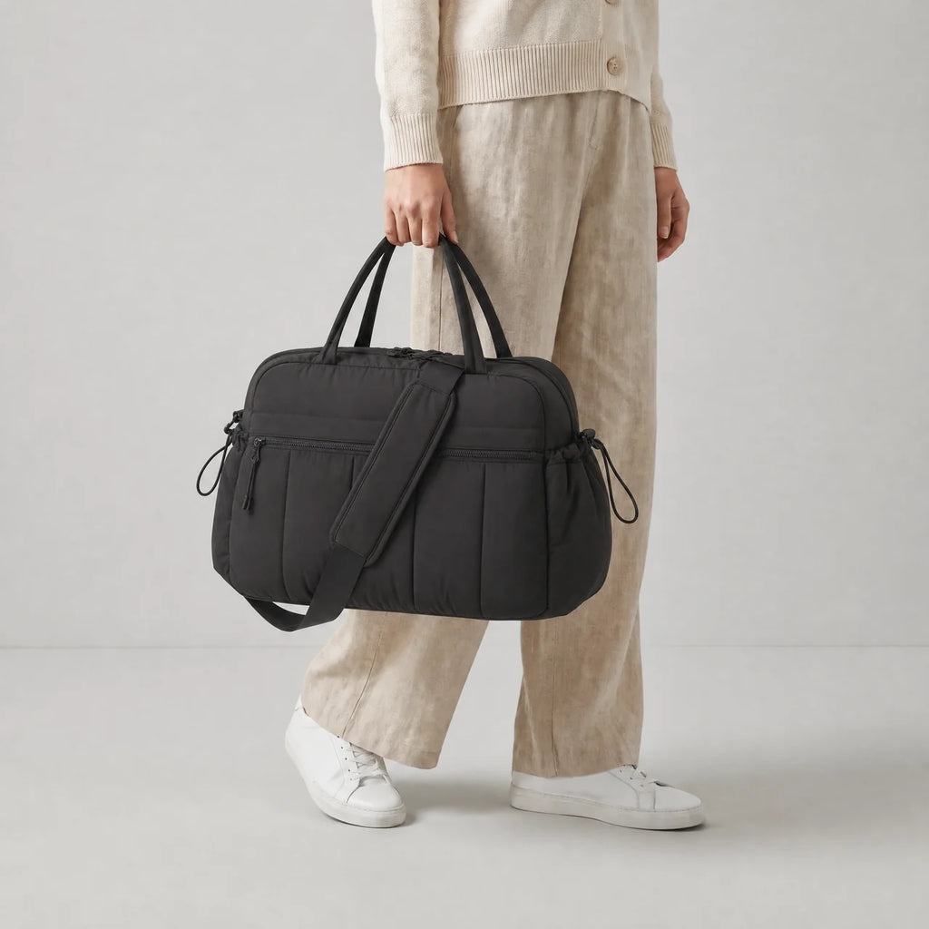 Sac à langer nylon matelassé avec bandoulière