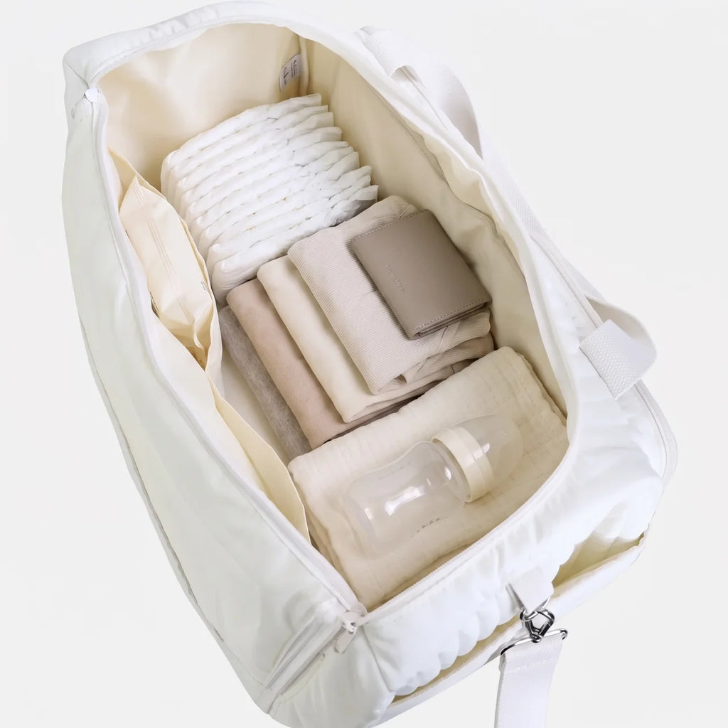 Sac à langer coton matelassé avec deux poches avant
